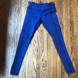 Blue and Black Lululemon Leggings
